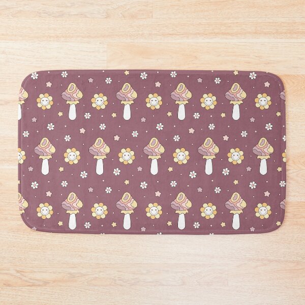 Item preview, Retro Mushrooms and Flowers Pattern designed and sold by Julza Art.
