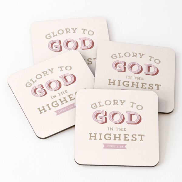 Item preview, Glory to God in the Highest Luke 2:14 Christmas Bible Verse Christian Scripture designed and sold by Blessed Be Your Name.