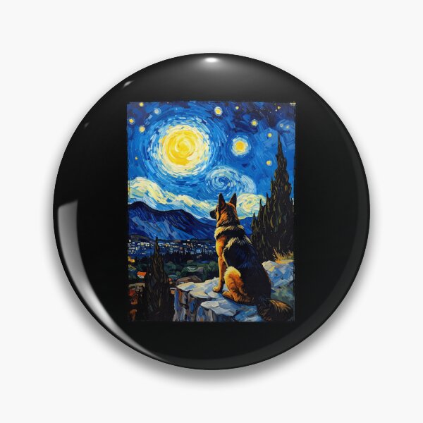 Item preview, Van Gogh German Shepherd Starry Night  designed and sold by Littermin.