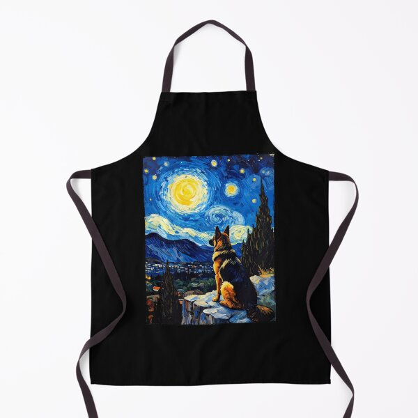 Item preview, Van Gogh German Shepherd Starry Night designed and sold by Littermin.