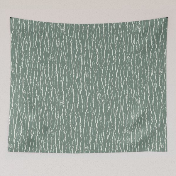 Item preview, Tree Bark Linocut Faux Bois Rustic silver eucalyptus green  designed and sold by RenattaZare.