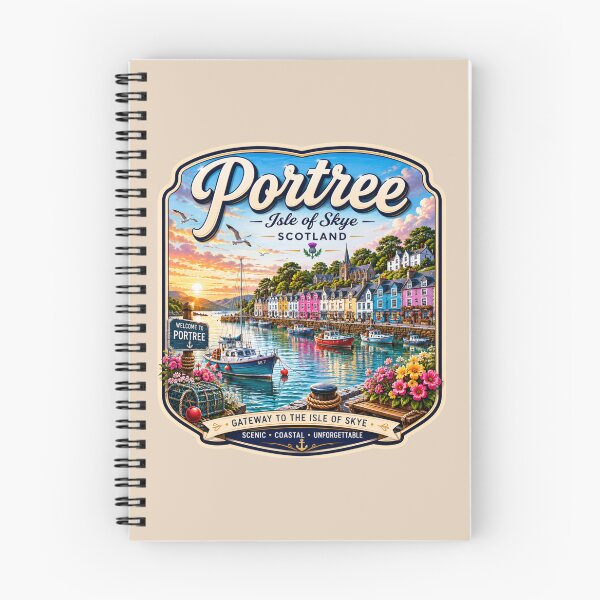 Item preview, Portree Town in Scotland  designed and sold by PamLeeDesign.