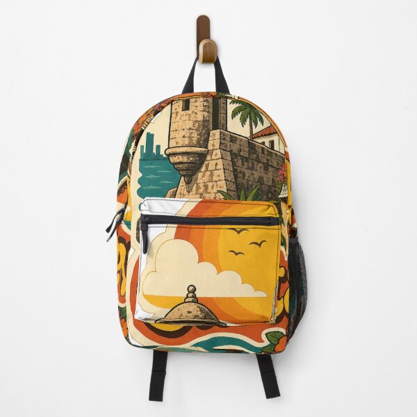 Item preview, Cartagena Colombia Travel Souvenir - Retro Illustration designed and sold by VisualArtsOasis.