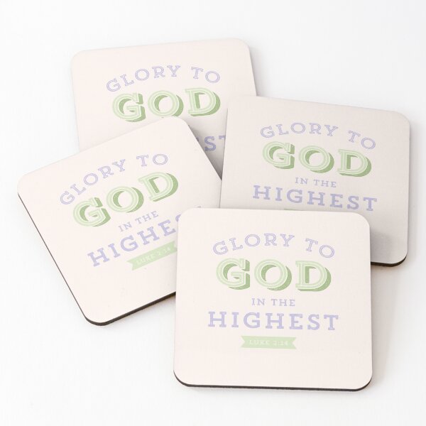 Item preview, Glory to God in the Highest Luke 2:14 Christmas Bible Verse Christian Scripture designed and sold by Blessed Be Your Name.
