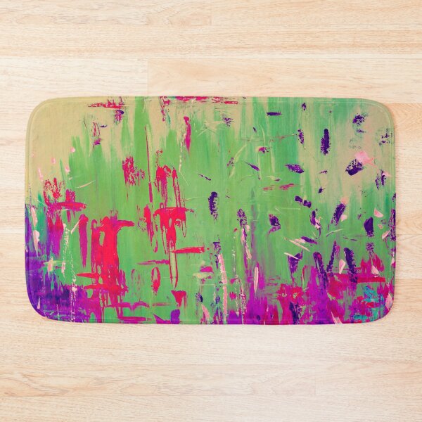 Item preview, Abstract Neon Field - Green, Fuchsia and Lavender Blue designed and sold by Giovanna2026.