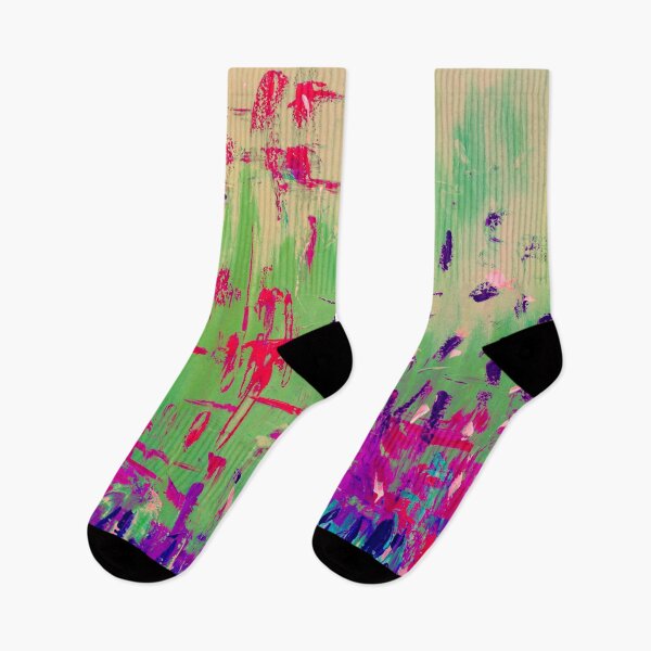 Item preview, Abstract Neon Field - Green, Fuchsia and Lavender Blue designed and sold by Giovanna2026.