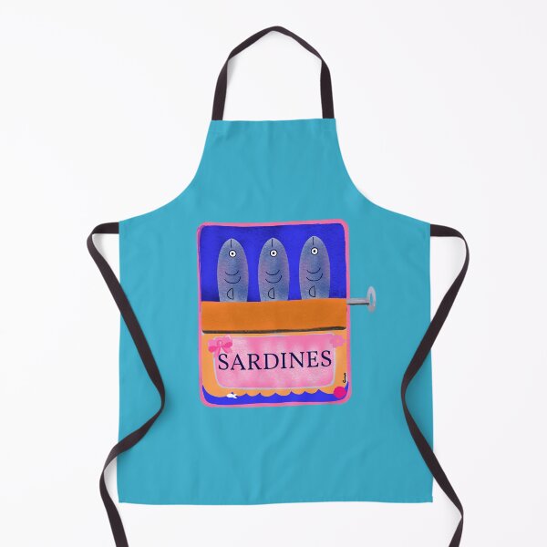 Item preview, Sardines Tin Box Vintage on pastel blue background designed and sold by giulyz.