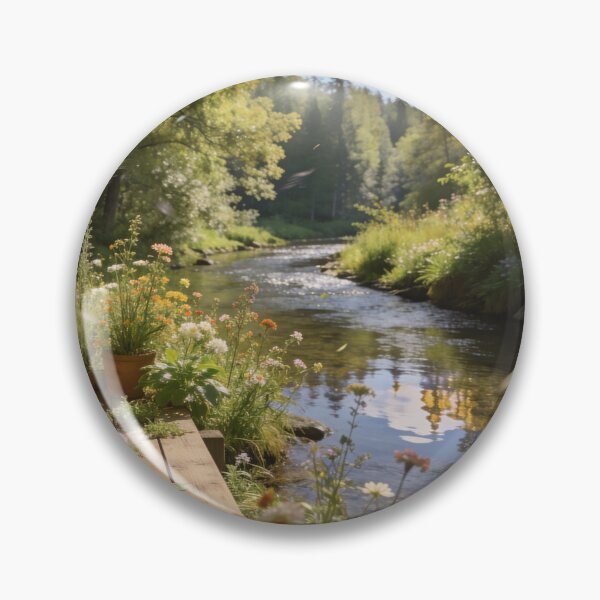 Item preview, Peaceful Reading Nook Along the Forest Creek designed and sold by BlareBlare.