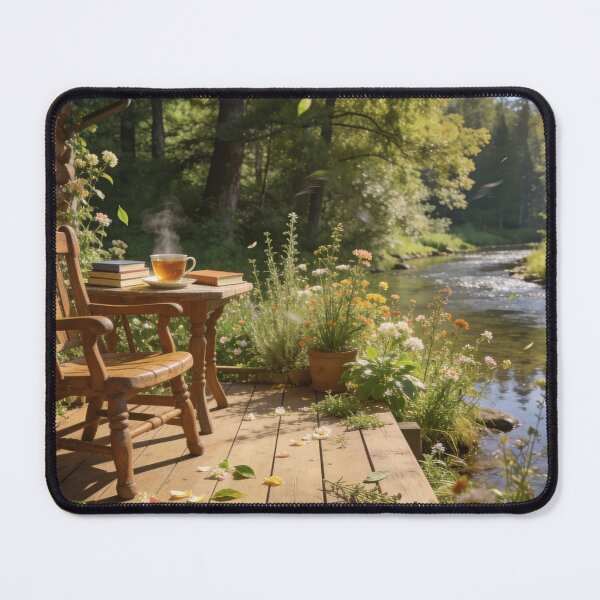 Item preview, Peaceful Reading Nook Along the Forest Creek designed and sold by BlareBlare.