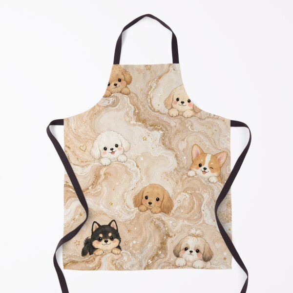 Item preview, Cute Puppies in Golden Marble designed and sold by EsenciaZen.