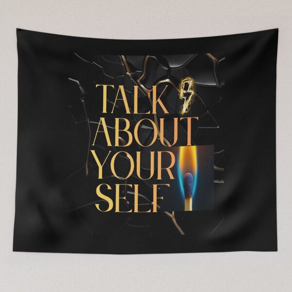 Item preview,  Talk About Yourself Motivational Typography Art designed and sold by Wadotahir.