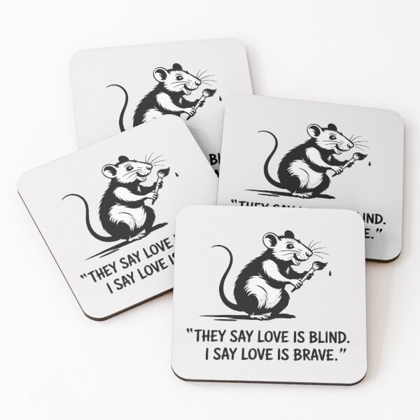 Item preview, Banksy Rat - They say love is blind. I say love is brave designed and sold by 123ks.
