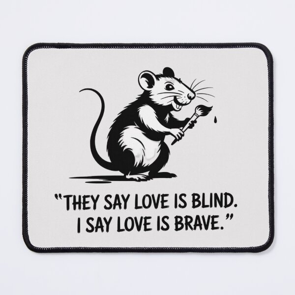 Item preview, Banksy Rat - They say love is blind. I say love is brave designed and sold by 123ks.