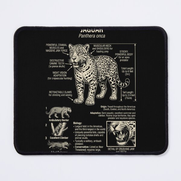 Item preview, Jaguar Scientific Anatomy Biology Animal Lover designed and sold by Kimberley King Art  King Art.