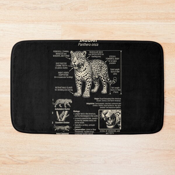 Item preview, Jaguar Scientific Anatomy Biology Animal Lover designed and sold by Kimberley King Art  King Art.