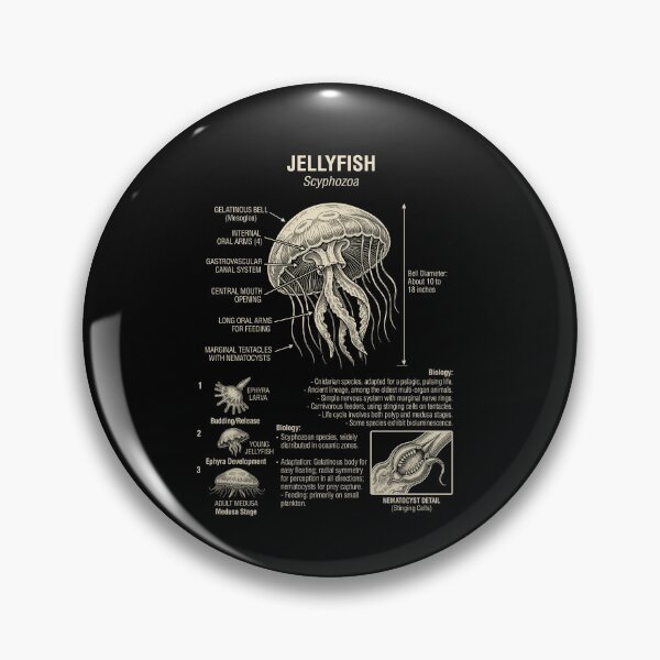Item preview, Jellyfish Scientific Anatomy Biology Animal Lover designed and sold by Kimberley King Art  King Art.