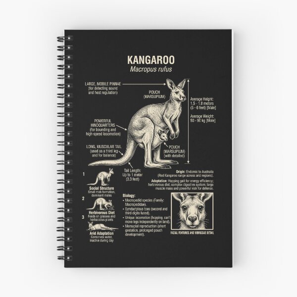 Item preview, Kangaroo Scientific Anatomy Biology Animal Lover designed and sold by Kimberley King Art  King Art.