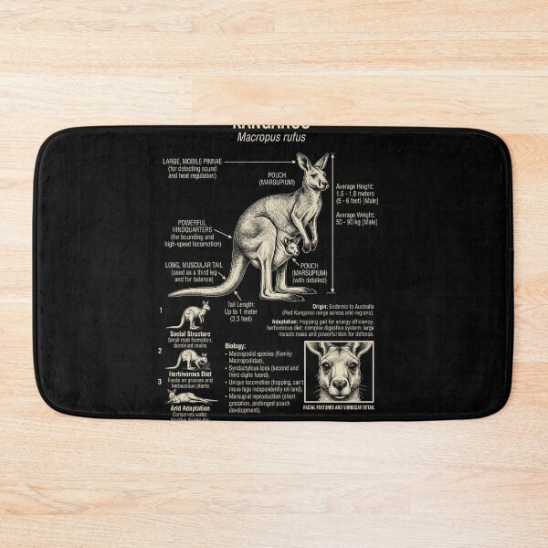 Item preview, Kangaroo Scientific Anatomy Biology Animal Lover designed and sold by Kimberley King Art  King Art.