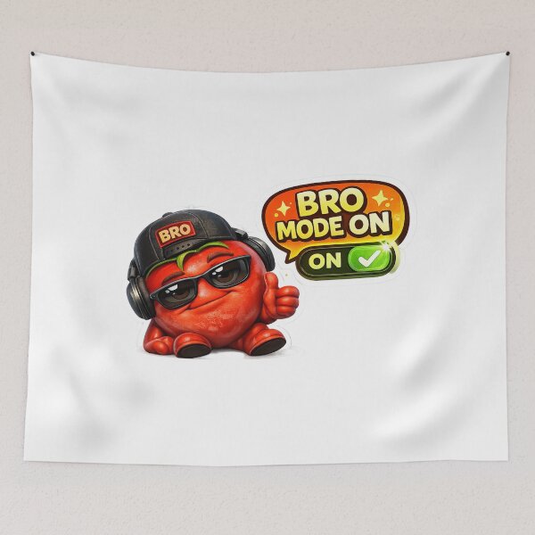 Item preview, Bro Mode On Funny Cool Red Character Meme designed and sold by Bhinfy.