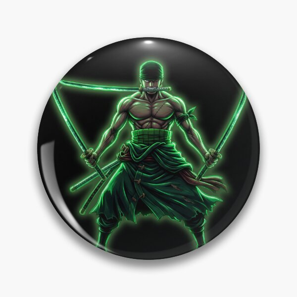 Item preview, Three Sword Style Neon Glow - Legendary Green Aura Anime Swordsman designed and sold by GomuStyles.