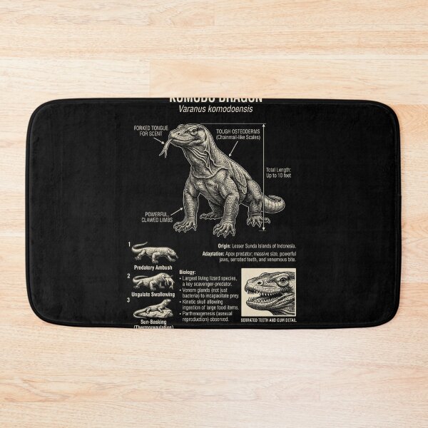 Item preview, Komodo Dragon Scientific Anatomy Biology Animal Lover designed and sold by Kimberley King Art  King Art.