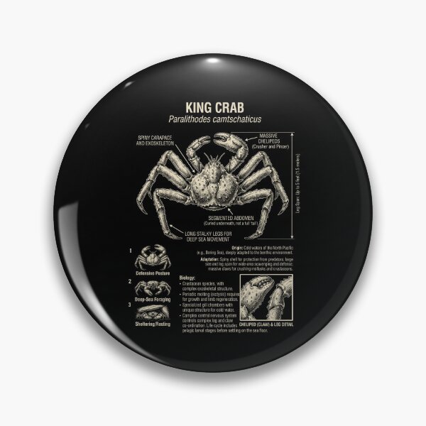 Item preview, King Crab Scientific Anatomy Biology Animal Lover designed and sold by Kimberley King Art  King Art.