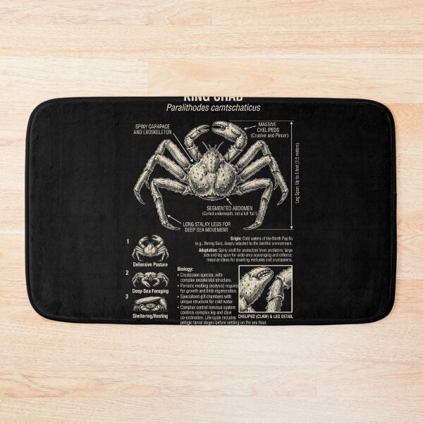 Item preview, King Crab Scientific Anatomy Biology Animal Lover designed and sold by Kimberley King Art  King Art.