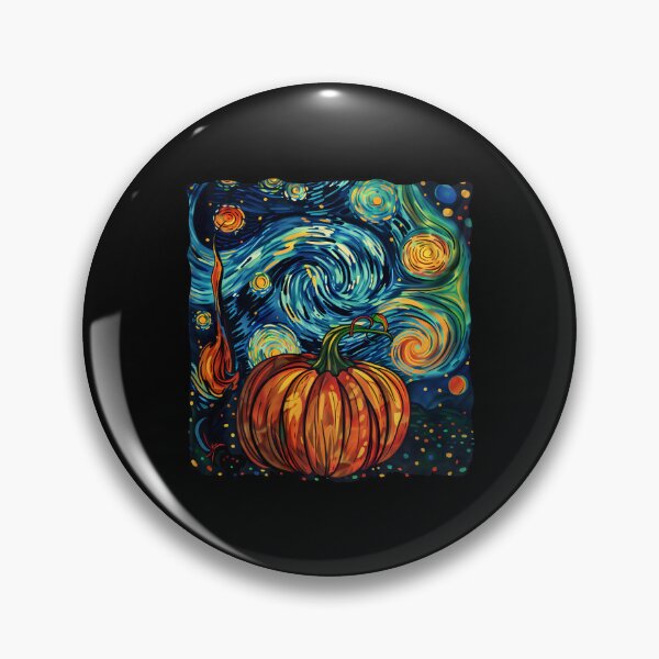 Item preview, Pumpkin Halloween Starry Night Van Gogh Thanksgiving Fall  designed and sold by Littermin.