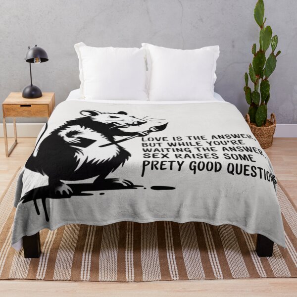 Item preview, Banksy Rat - Love is the answer, but while you're waiting for the answer, sex raises some pretty good questions designed and sold by 123ks.