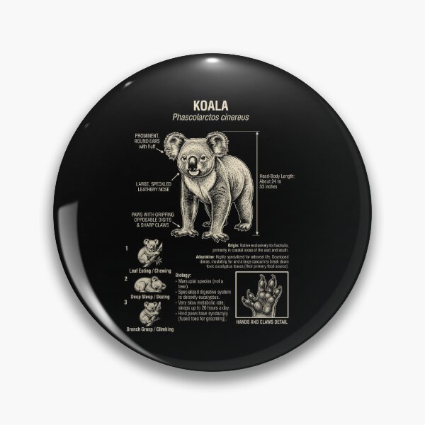 Item preview, Koala Scientific Anatomy Biology Animal Lover designed and sold by Kimberley King Art  King Art.