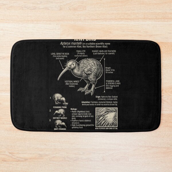 Item preview, Kiwi Bird Scientific Anatomy Ornithology Animal Lover designed and sold by Kimberley King Art  King Art.