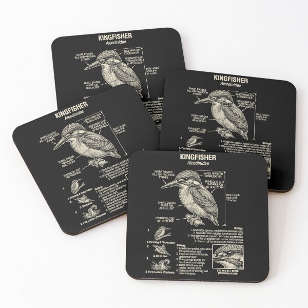 Item preview, Kingfisher Scientific Anatomy Ornithology Animal Lover designed and sold by Kimberley King Art  King Art.