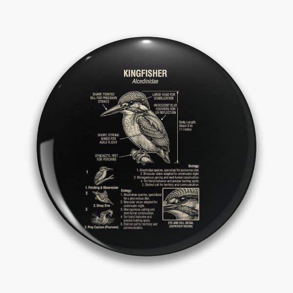 Item preview, Kingfisher Scientific Anatomy Ornithology Animal Lover designed and sold by Kimberley King Art  King Art.