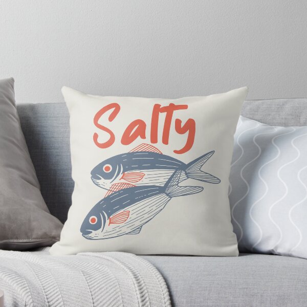 Item preview, Retro Salty Sardine Fish Vintage Aesthetic Blue Red designed and sold by TackyTime.