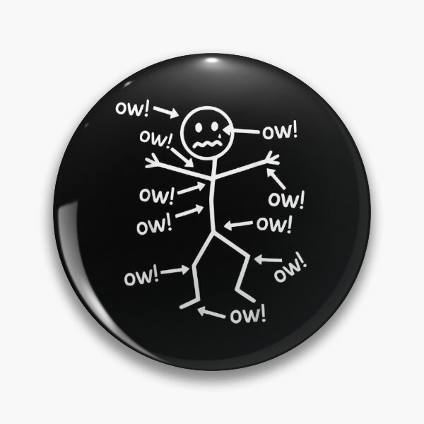 Item preview, Everything Hurts Ow Ow Ow Funny Body Pain Stick Figure designed and sold by SaryaSmyth19.