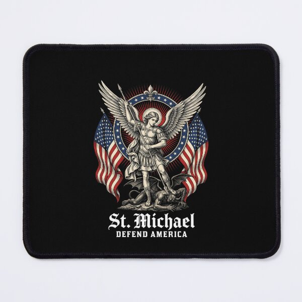 Item preview, St. Michael Defend America Christian Archangel Patriotic Protector designed and sold by SofenArt.