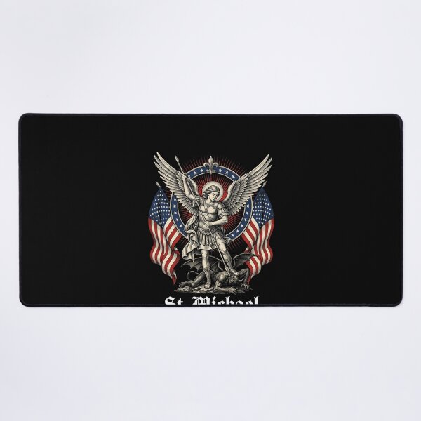 Item preview, St. Michael Defend America Christian Archangel Patriotic Protector designed and sold by SofenArt.