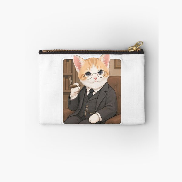 Item preview, Cute Freud Cat — Funny Psychoanalyst Kitty Sticker designed and sold by the-cute-nerd.