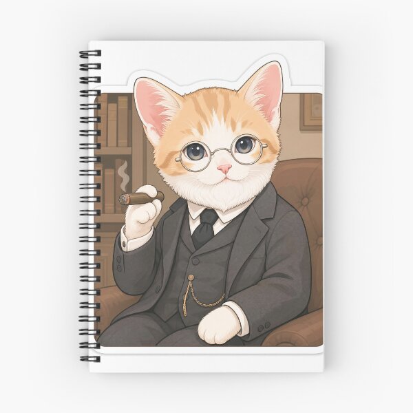 Item preview, Cute Freud Cat — Funny Psychoanalyst Kitty Sticker designed and sold by the-cute-nerd.