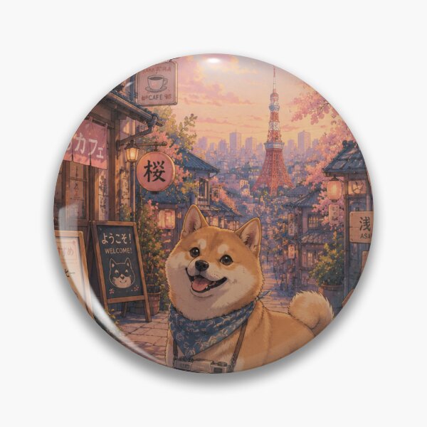 Item preview, Shiba Inu Adventurer on a Trip through Japan designed and sold by NATALIIA54166.