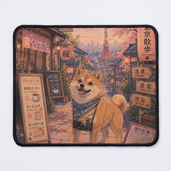 Item preview, Shiba Inu Adventurer on a Trip through Japan designed and sold by NATALIIA54166.