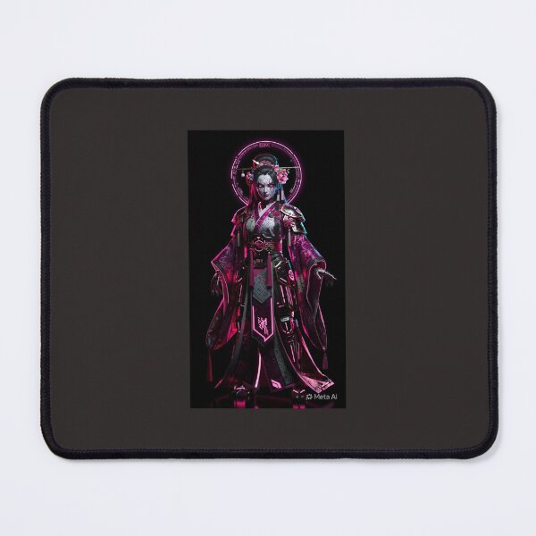 Item preview, Cyberpunk Geisha in Violet and Magenta Neon Lights designed and sold by Neo Tokio.