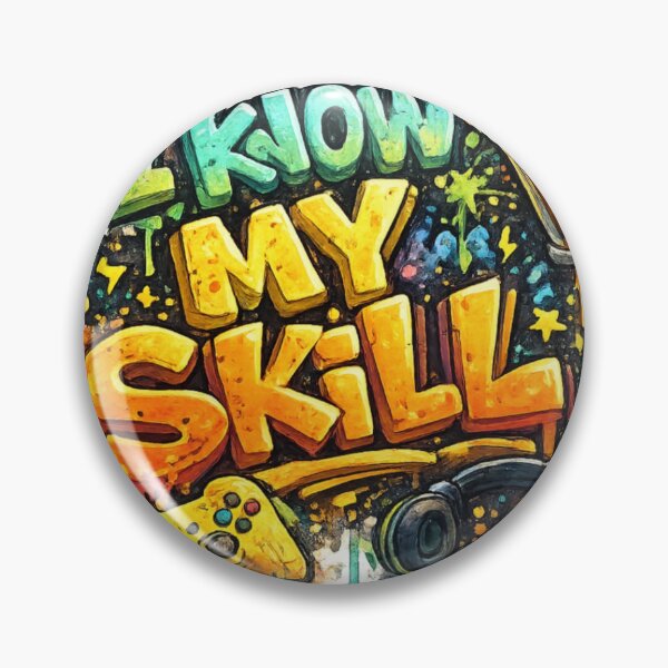 Item preview, I Know My Skill – Graffiti Gaming Sticker designed and sold by Genzfirevibes.
