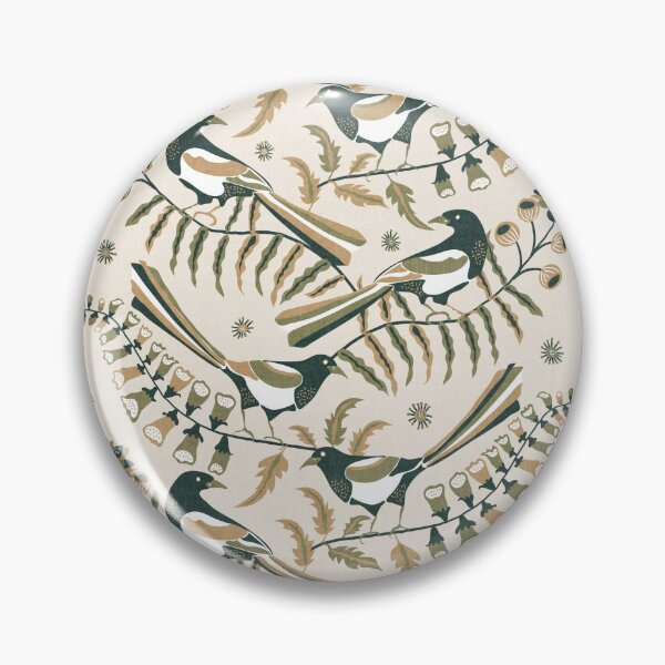 Item preview, Ivory Folk Bird Garden Botanical Border designed and sold by RenattaZare.