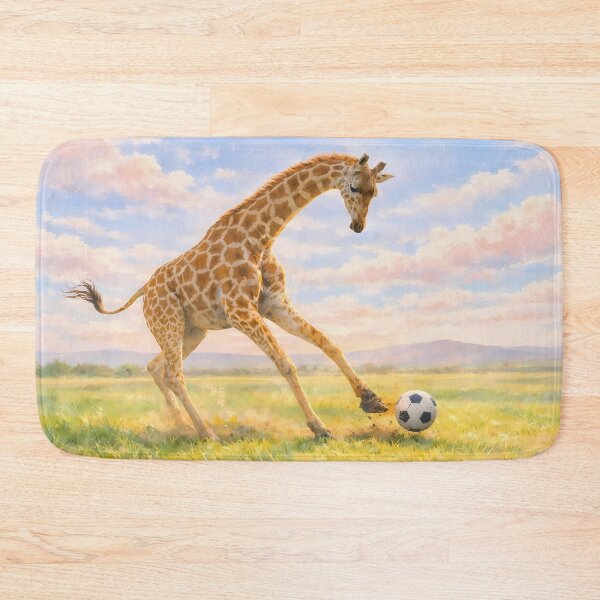 Item preview, Soccer Giraffe in Savanna designed and sold by M-Y-A-R-T-.