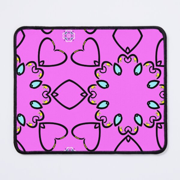 Item preview, Bright Pink Pastel Heart Mandala Pattern designed and sold by Tinsleybluebell.