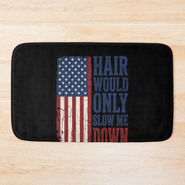 Item preview, Hair Would Only Slow Me Down American Patriot Veteran Bald Men designed and sold by SofenArt.
