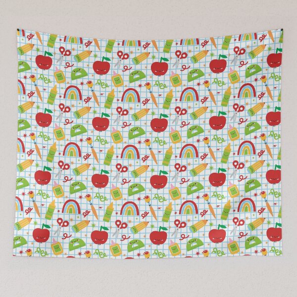 Item preview, Cute Kawaii Back to School Seamless Pattern designed and sold by the-myro.