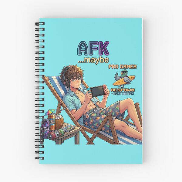 Item preview, AFK Maybe – Anime Pro Gamer on Beach Chair designed and sold by DailyStruggleCo.