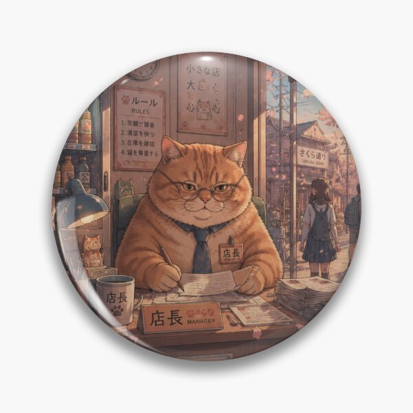 Item preview, Manager Cat at Vintage Japanese Shop designed and sold by NATALIIA54166.